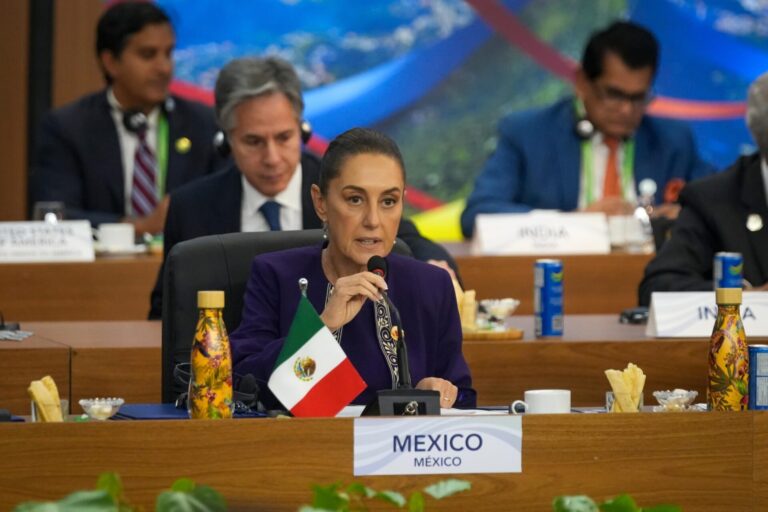 En G20, Claudia Sheinbaum propone destinar 1% de gasto militar para programa de reforestación