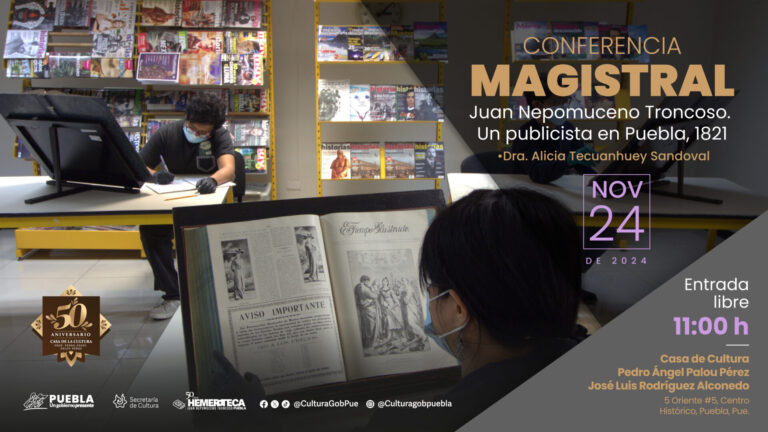 Realizarán conferencia por 50 años de la Hemeroteca Pública “Juan Nepomuceno Troncoso”
