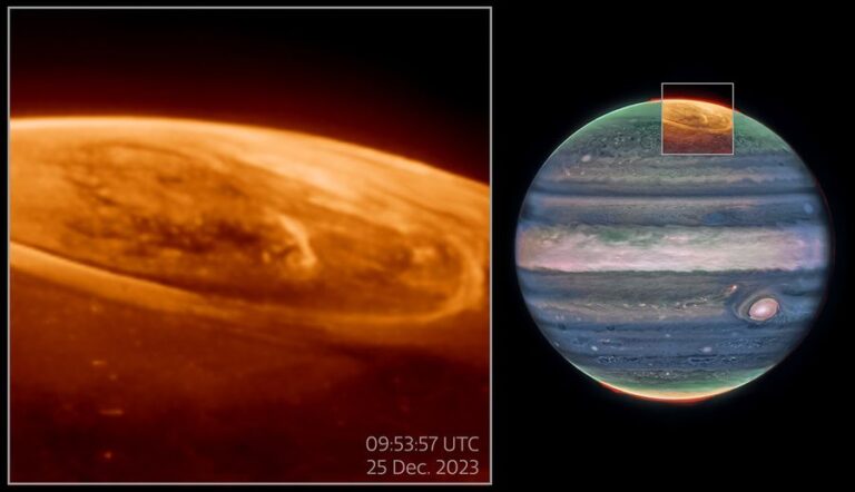 Telescopio Webb de NASA revela nuevos detalles de auroras en Júpiter