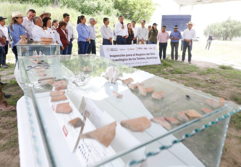 Gobierno de Puebla e INAH trabajan en rescate de zona arqueológica de Los Teteles, Acatzingo