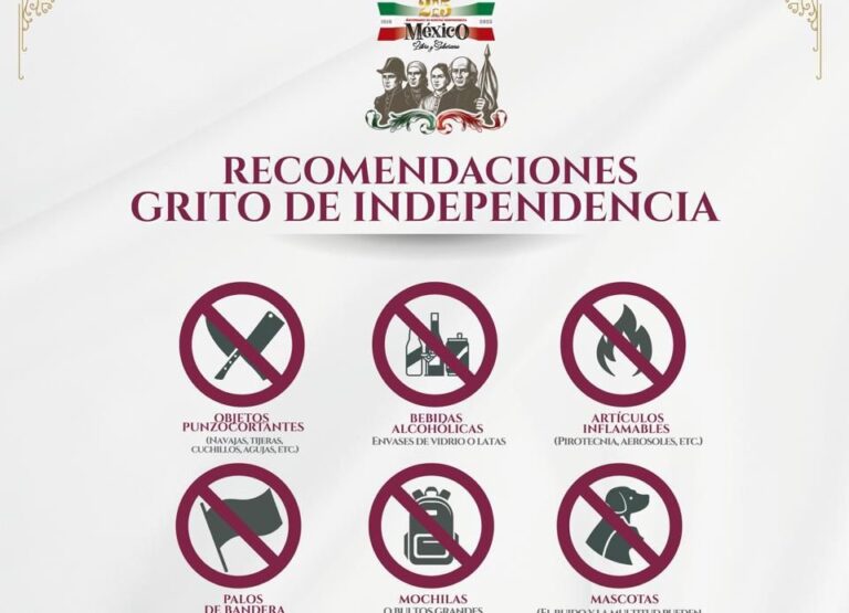 Estos son los objetos que no podrás ingresar al Grito de Independencia en el zócalo de Puebla