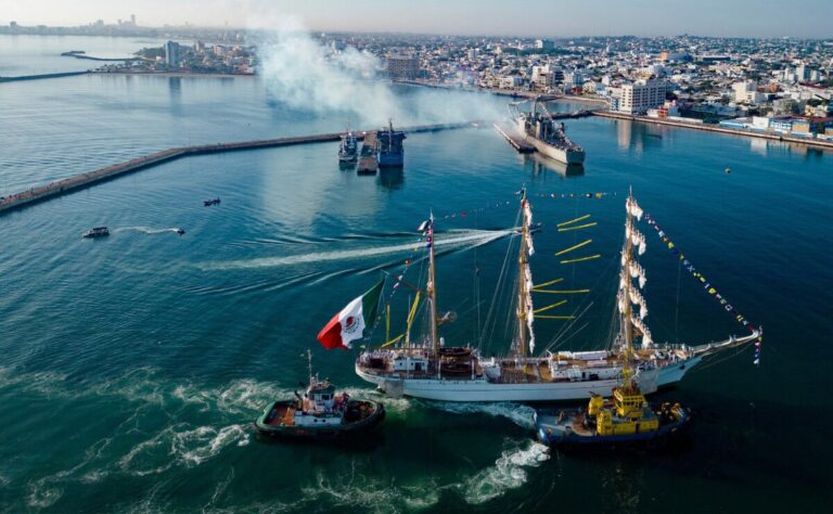 Buque Escuela Cuauhtémoc regresa a Veracruz tras accidente en Nueva York