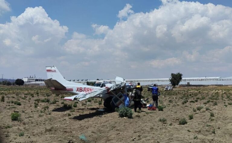 Se desploma avioneta en Huejotzingo; hay al menos tres muertos